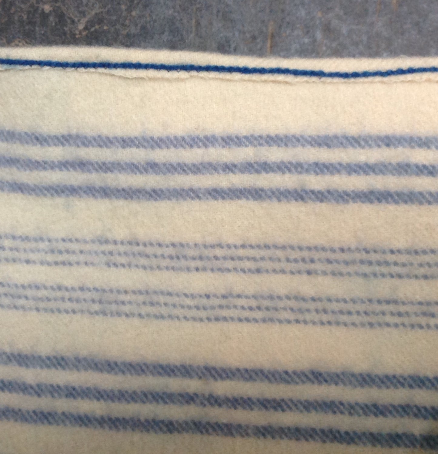 Indigo Ombré Stripe Wool Blanket