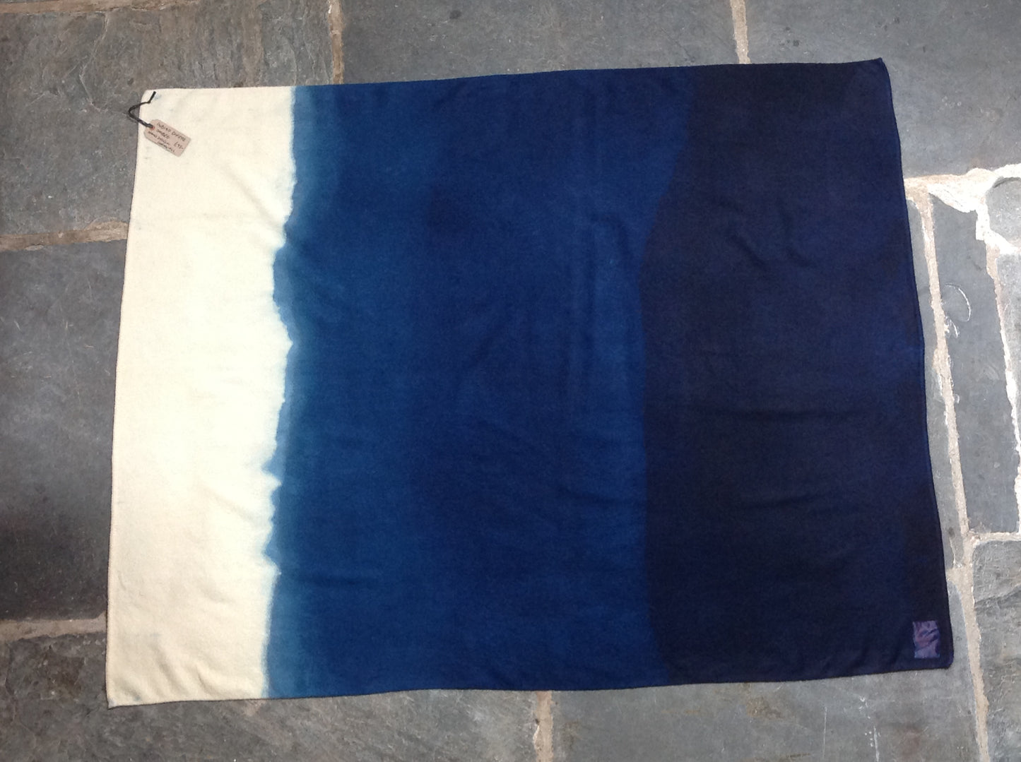 Indigo Ombré Wool Blanket