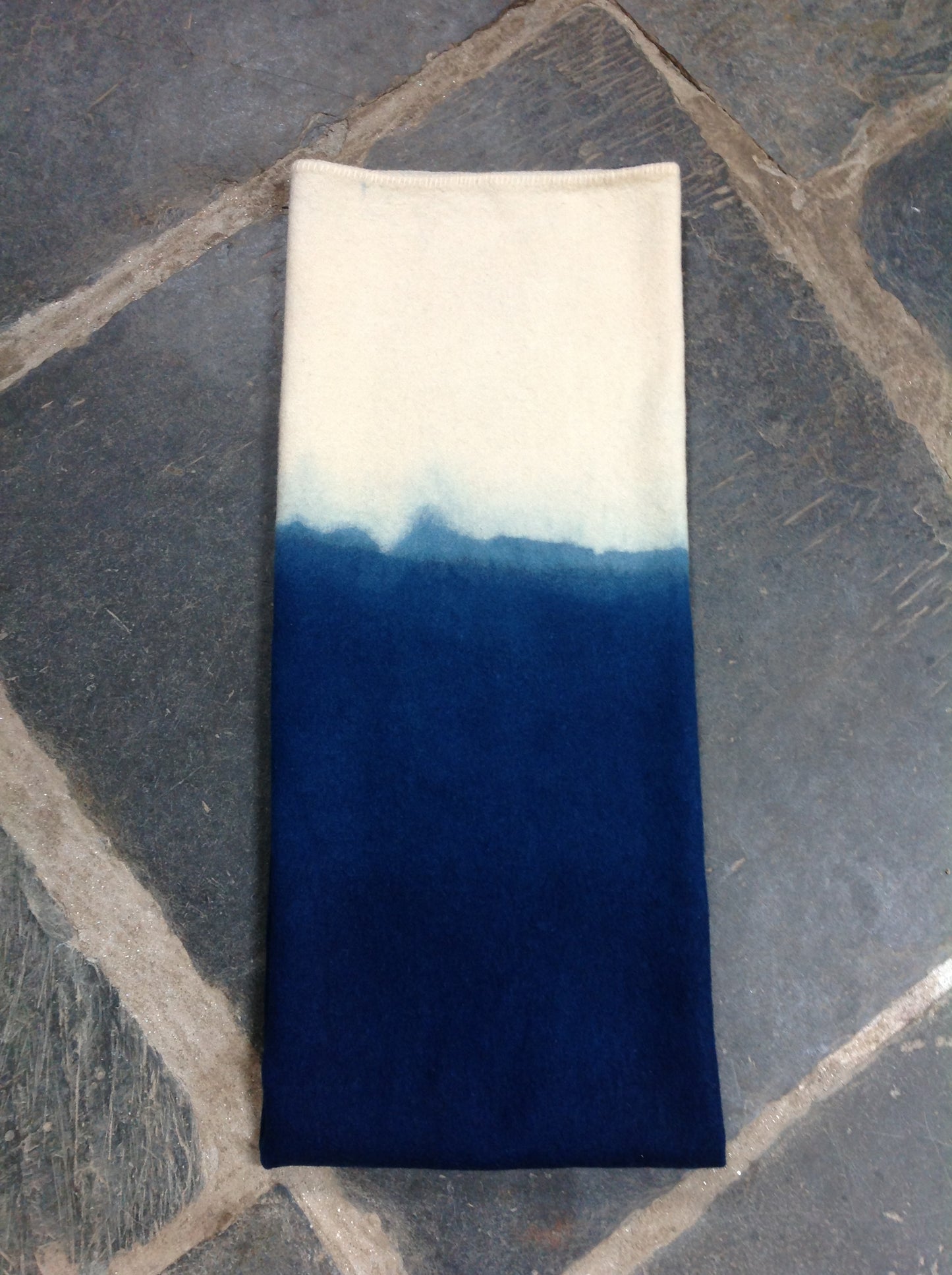 Indigo Ombré Wool Blanket
