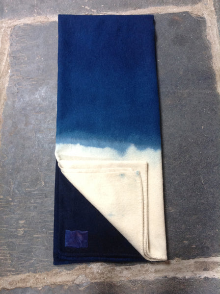 Indigo Ombré Wool Blanket