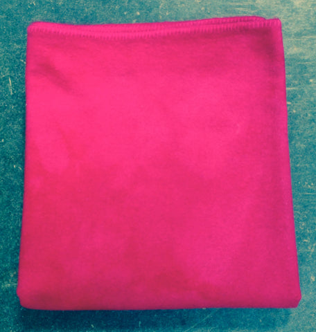 Vintage Hand Dyed Wool Blanket - Hot Pink