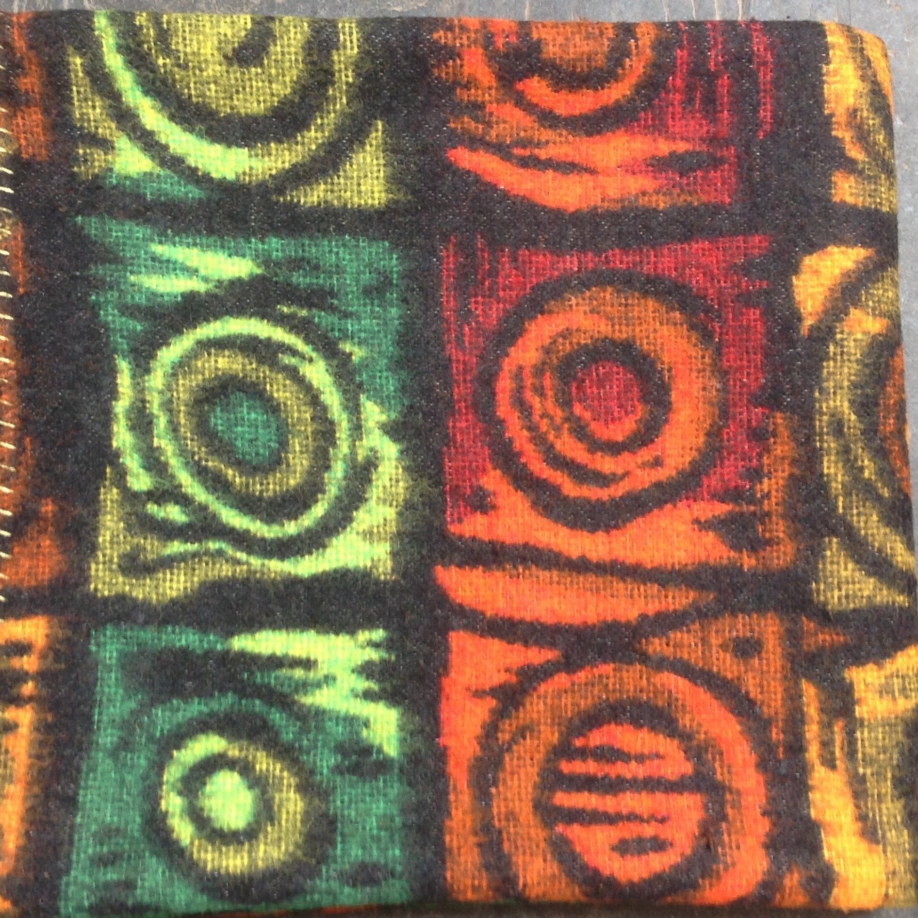 1960's Geometric Swirl Pattern Blanket - Double