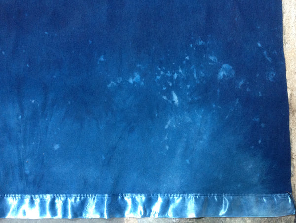 Indigo Ombré Merino Wool Blanket