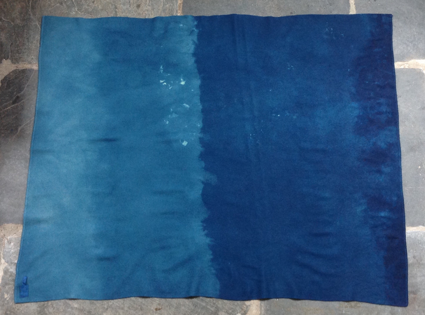 Indigo Ombré Wool Blanket