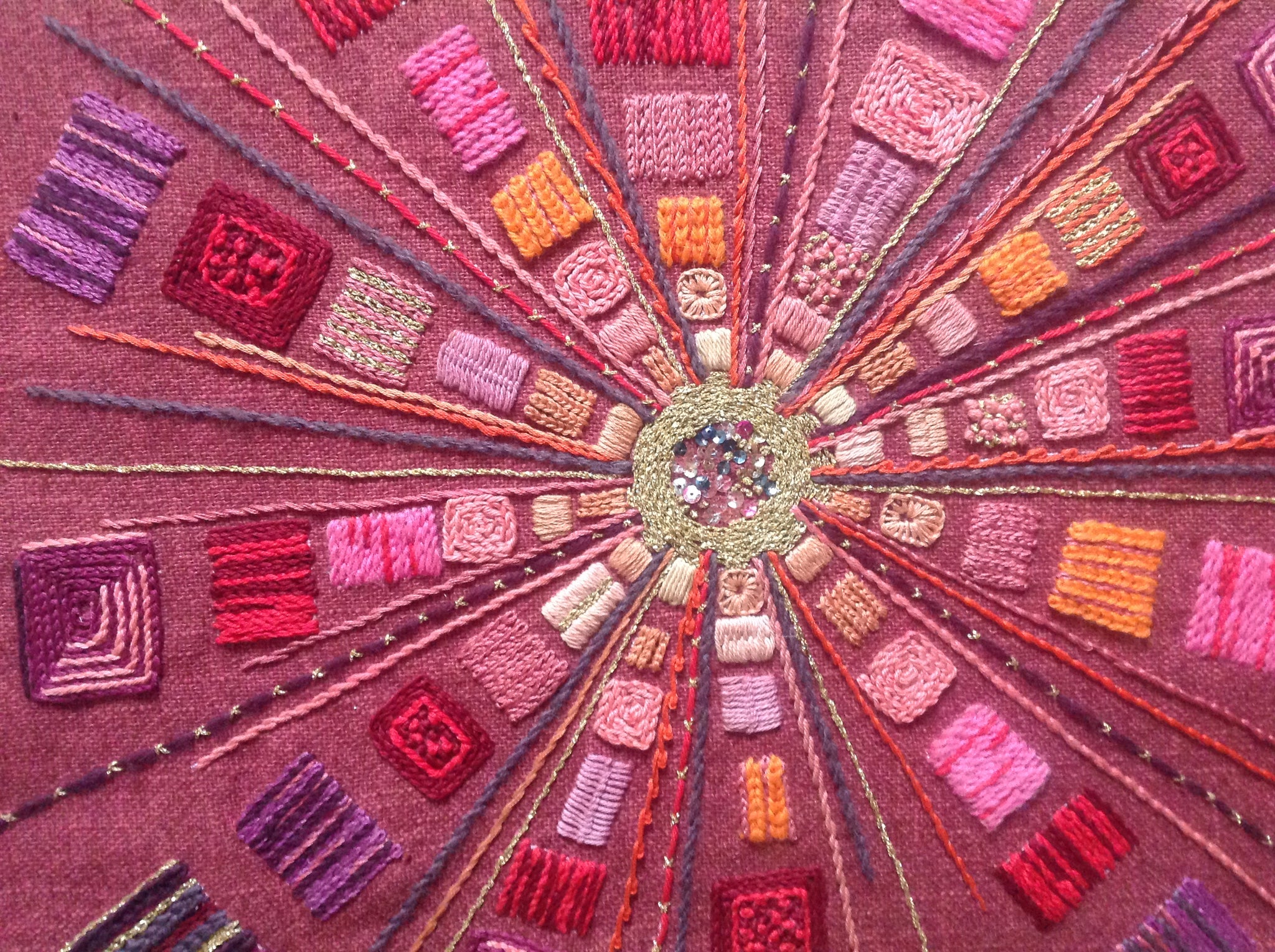 Hand Stitched Sun Tapestry