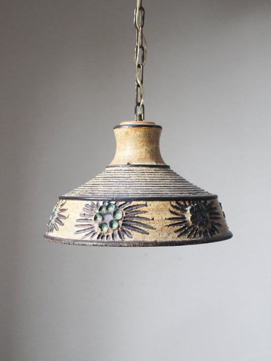 Danish Hand Painted Ceramic Ceiling Light