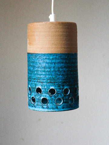 Vintage Danish Ceramic Cylinder Ceiling Light