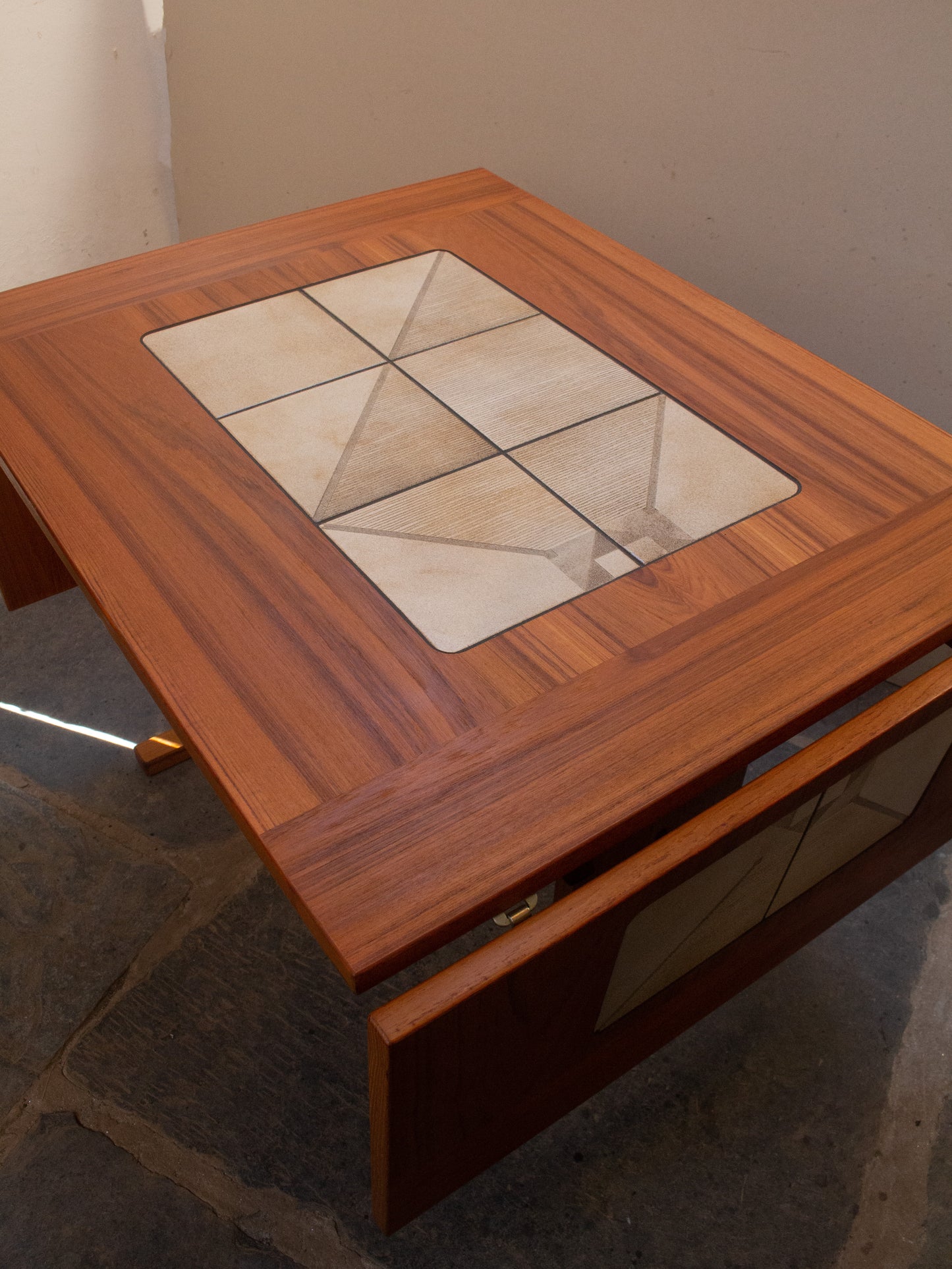 Gangso Mobler Danish Teak & Tiled Dining Table - Fully Restored