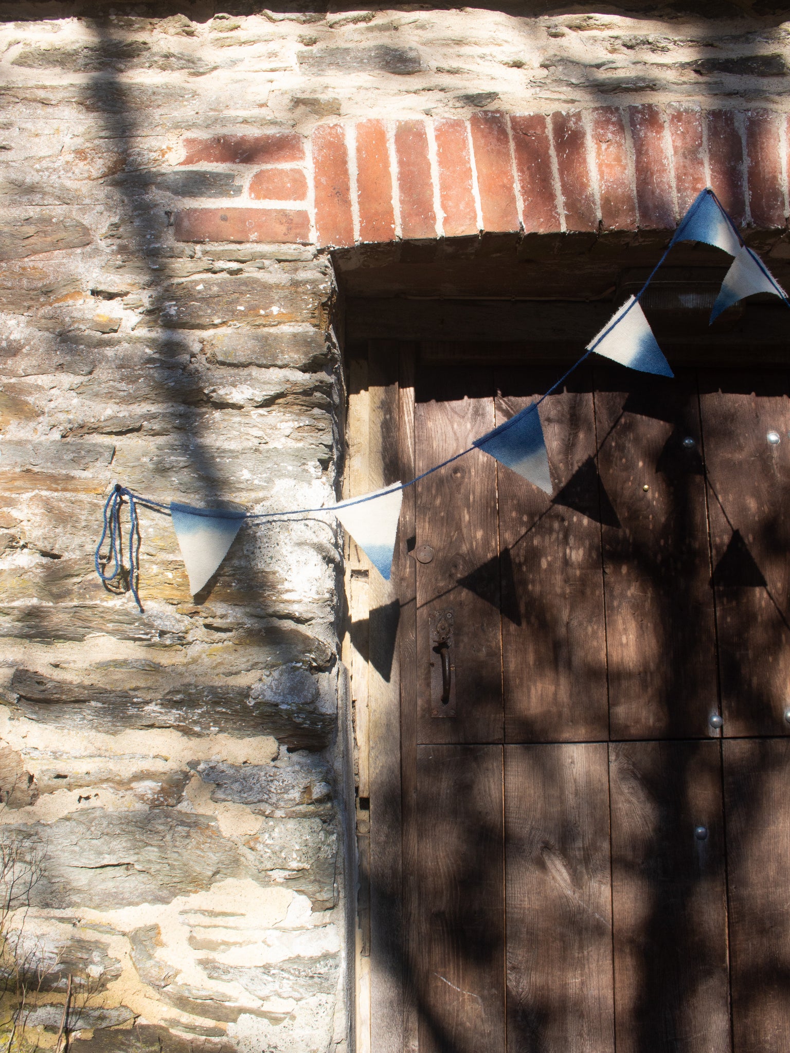 Indigo Ombre Bunting - String - Handmade Decoration