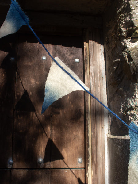 Indigo Ombre Bunting - String - Handmade Decoration