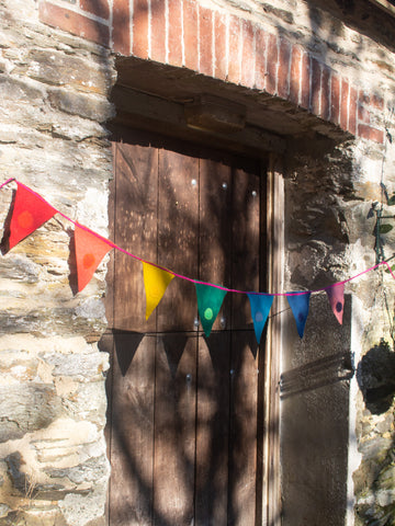 Rainbow Bunting - String - Handmade Decoration