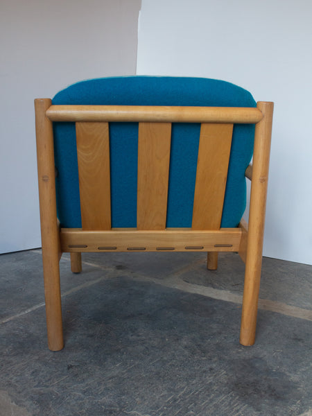 Ercol Modular 749 Lounge Chair - Fully Restored - Hand Painted Art Piece - Turquoise