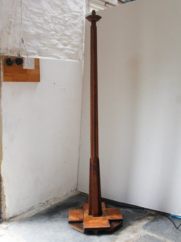Antique Wooden Standing Lamp