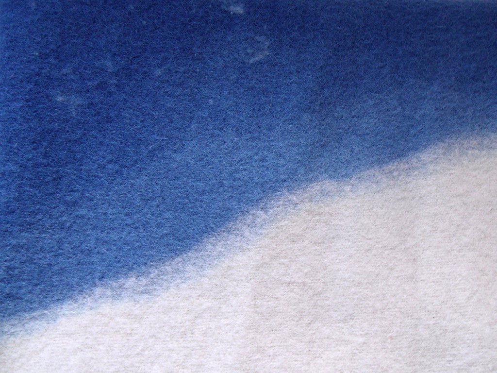 Large Indigo Dip Dyed Woolen Blanket