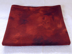 rustbrown  orange space dyed wool blanket