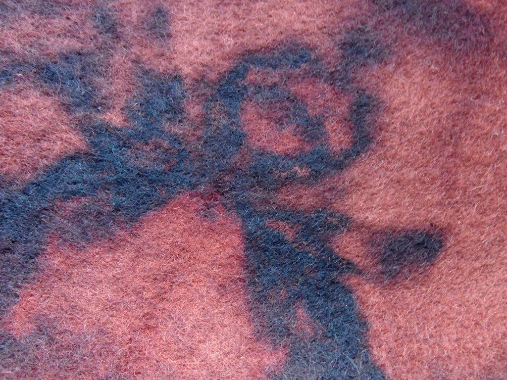 hand dyed brown rust vintage woolen blanket throw