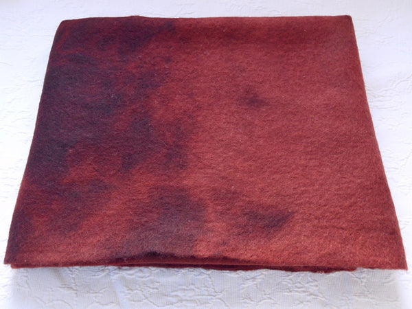 hand dyed brown rust vintage woolen blanket throw