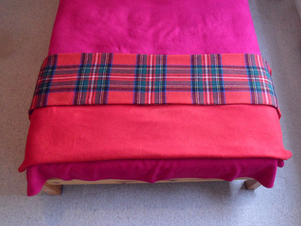 pink space dyed wool blanket