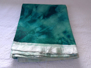 hand dyed green vintage woolen blanket throw bedspread