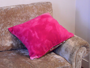 Pink and Orange Floral Cushion